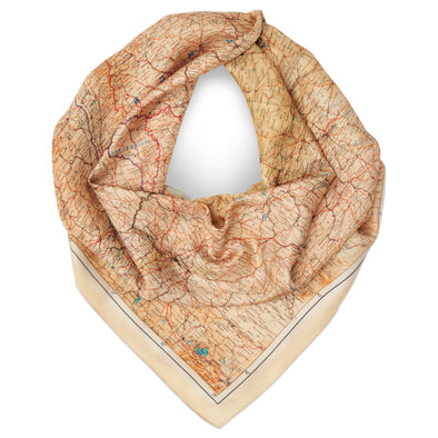 Silk Escape Map Scarf - WW2 collectible scarf in an IWM gift box - World War 2 WWII memorabilia