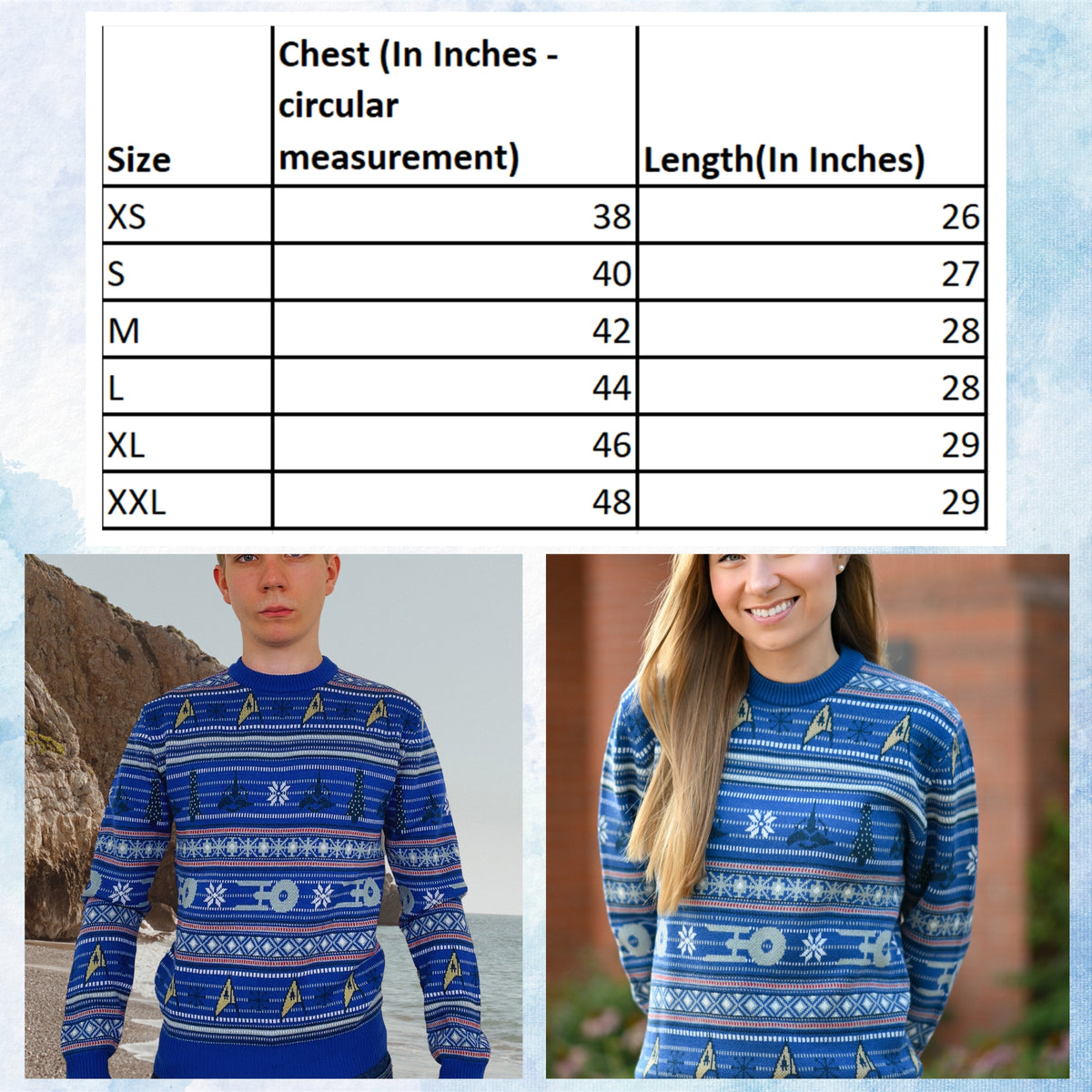 Star Trek Christmas Jumper Official Star Trek Festive Sweater LOVARZI