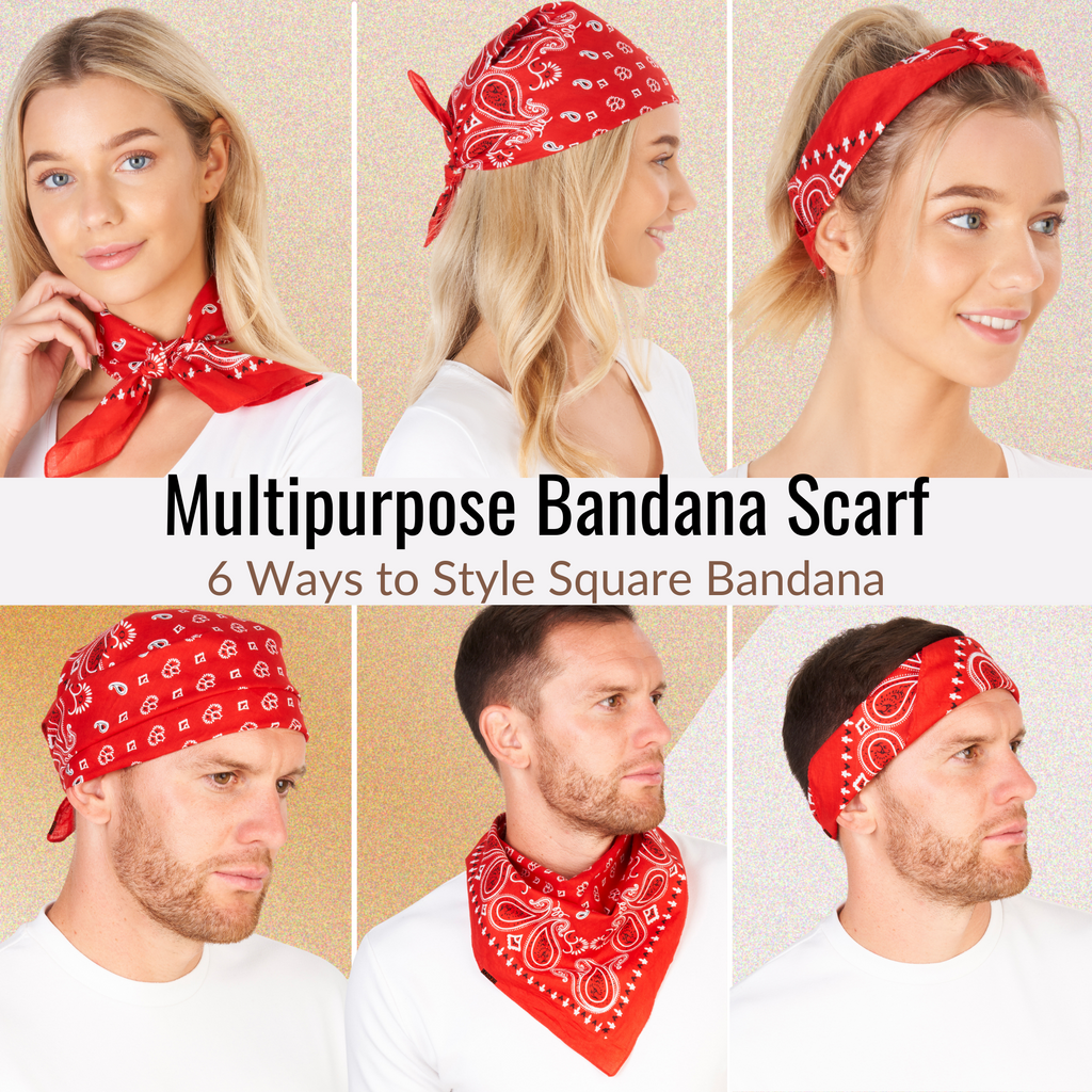 Unisex Paisley Bandana Scarf