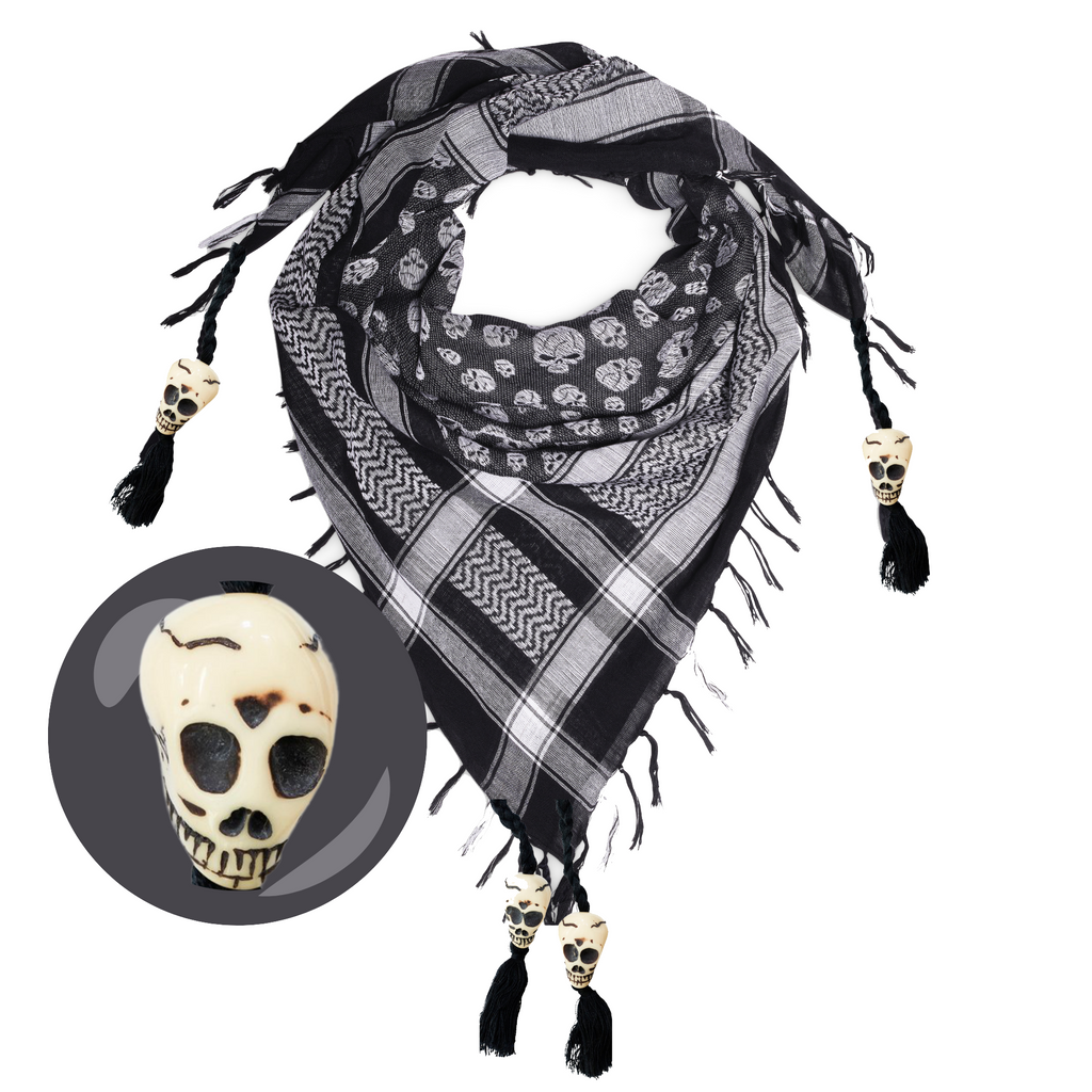 Cotton Skull Square Scarf