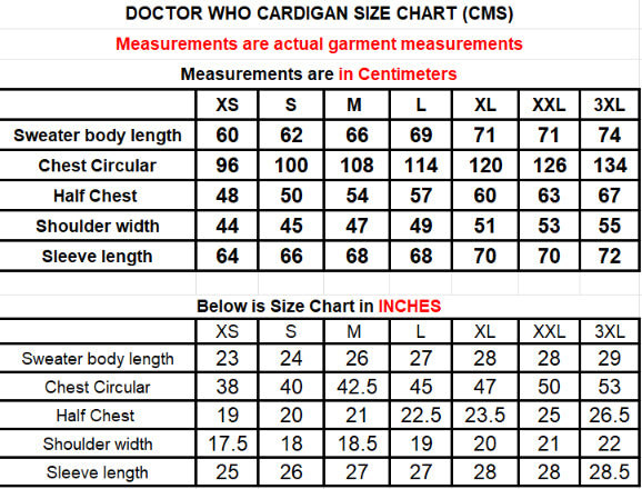Fourth Doctor Cardigan - Official Dr Who Tom Baker Jumper
