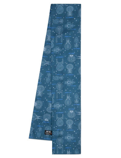 Sciarpa Star Trek The Original Series - To Boldly Go - Regalo Uomo Donna Unisex - Blu
