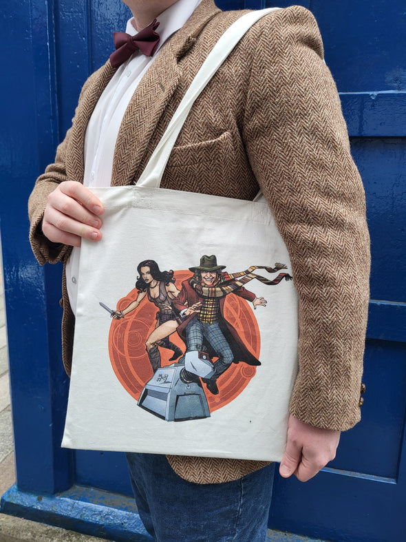 Doctor Who Tote Bag - Fourth Doctor (Tom Baker) and Leela Bag