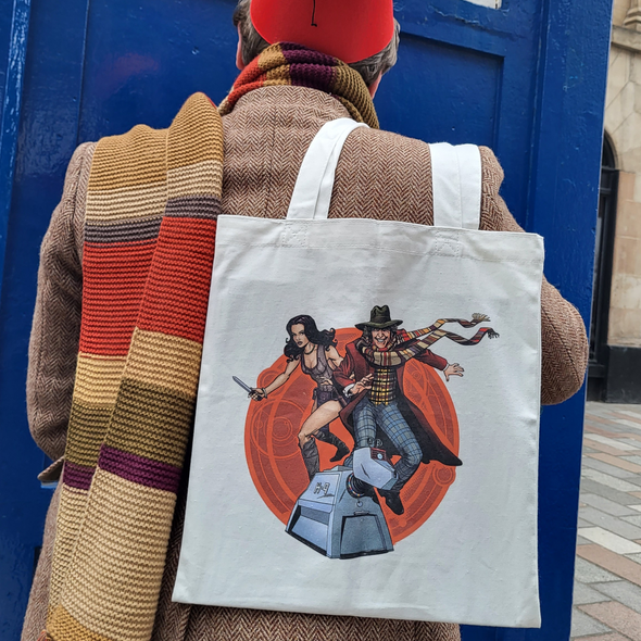 Doctor Who Tote Bag - Fourth Doctor (Tom Baker) and Leela Bag