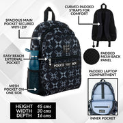 TARDIS & Daleks Dr Who Bag with features highlighted on a white background