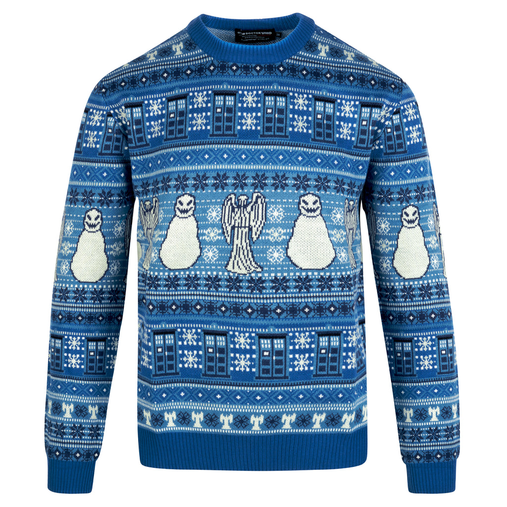 TARDIS, Weeping Angels & Snowmen Doctor Who Christmas Jumper