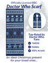 Doctor Who scarf with TARDIS and Dalek design . Top rated by Dr Who fans.