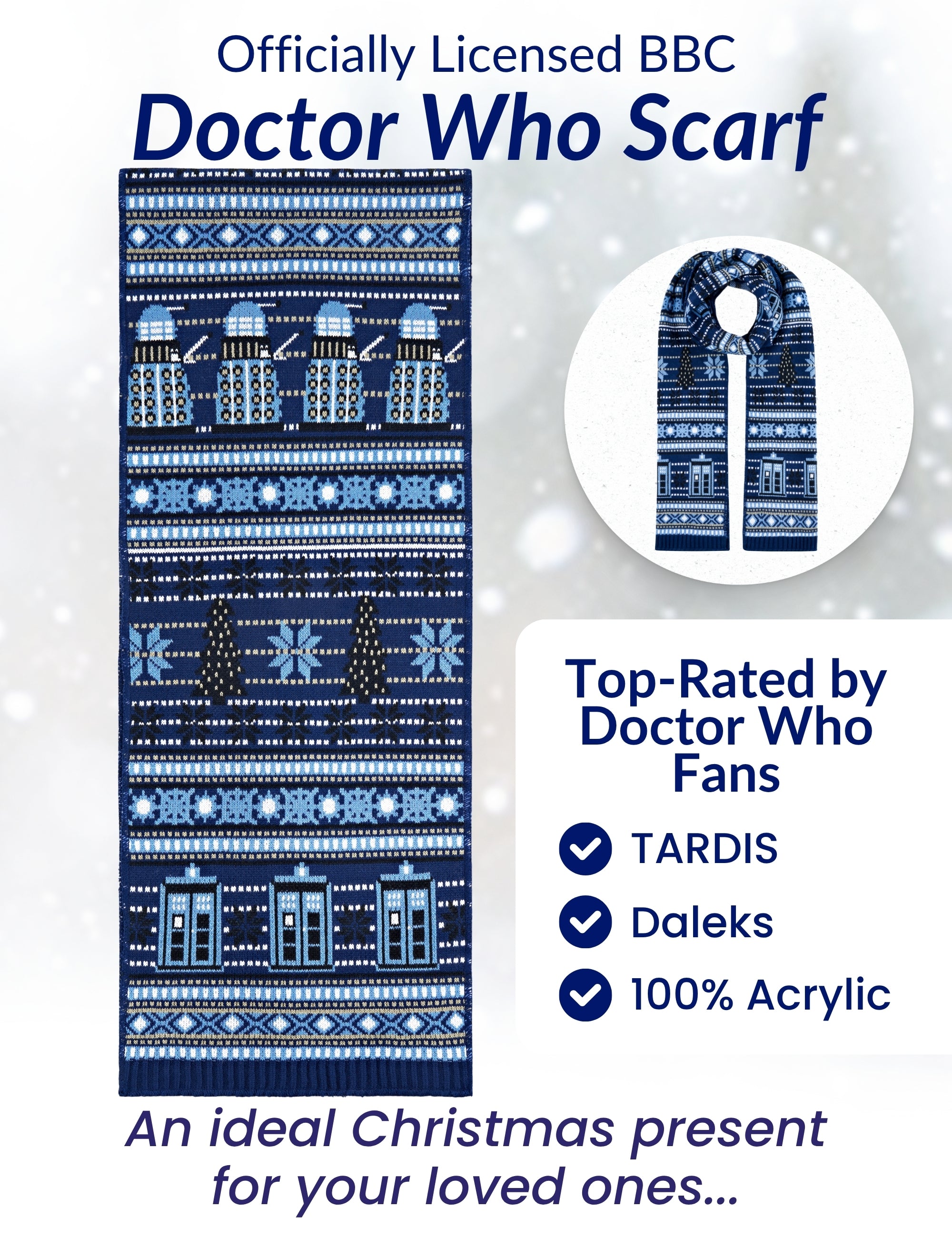 DOCTOR WHO Echarpe du Septième Docteur (Sylvester McCoy) – Echarpe du Septième Docteur 100% Soie, produit officiel BBC par LOVARZI (Vendue dans sa boîte officielle DOCTOR WHO Echarpe du Septième Docteur (Sylvester McCoy) – Echarpe du Septième Docteur 100% Soie, produit officiel BBC par LOVARZI (Vendue dans sa boîte officielle