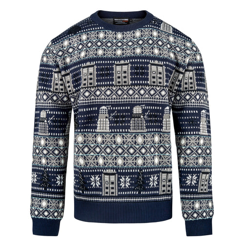 Doctor Who Christmas Jumper Featuring TARDIS & Daleks