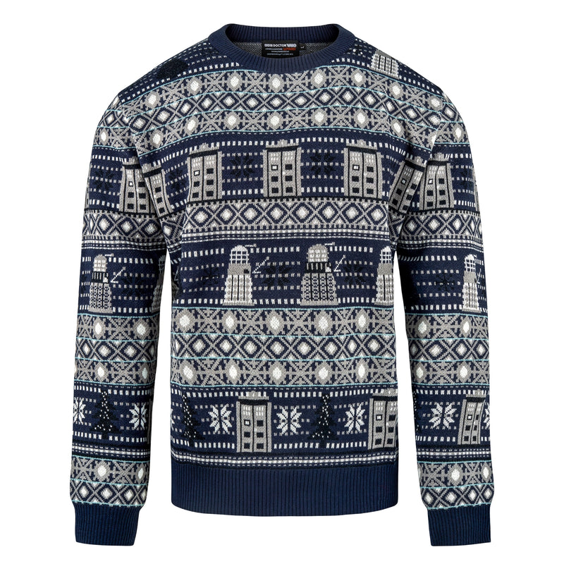 Doctor Who Christmas Jumper Featuring TARDIS & Daleks