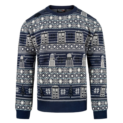 Doctor Who Christmas Jumper Featuring TARDIS & Daleks