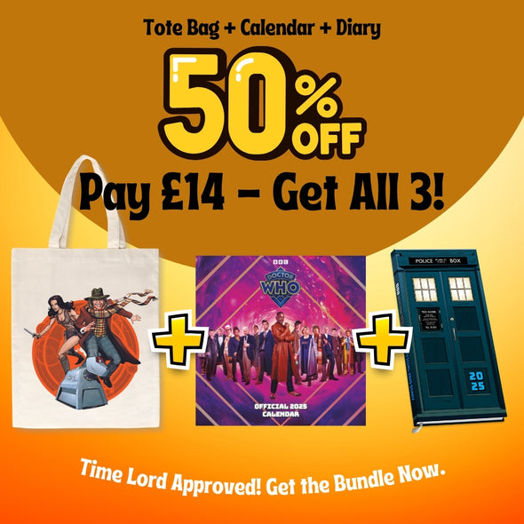 Doctor Who Gift Bundle – Save 50%! Tote Bag, Wall Calendar & Slim Diary – Just £14!