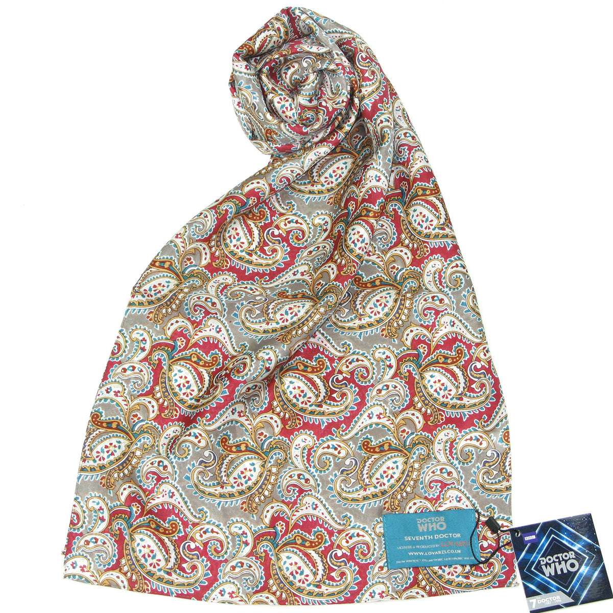 Seventh Doctor Silk Paisley Scarf - 7th Doctor (Sylvester McCoy)