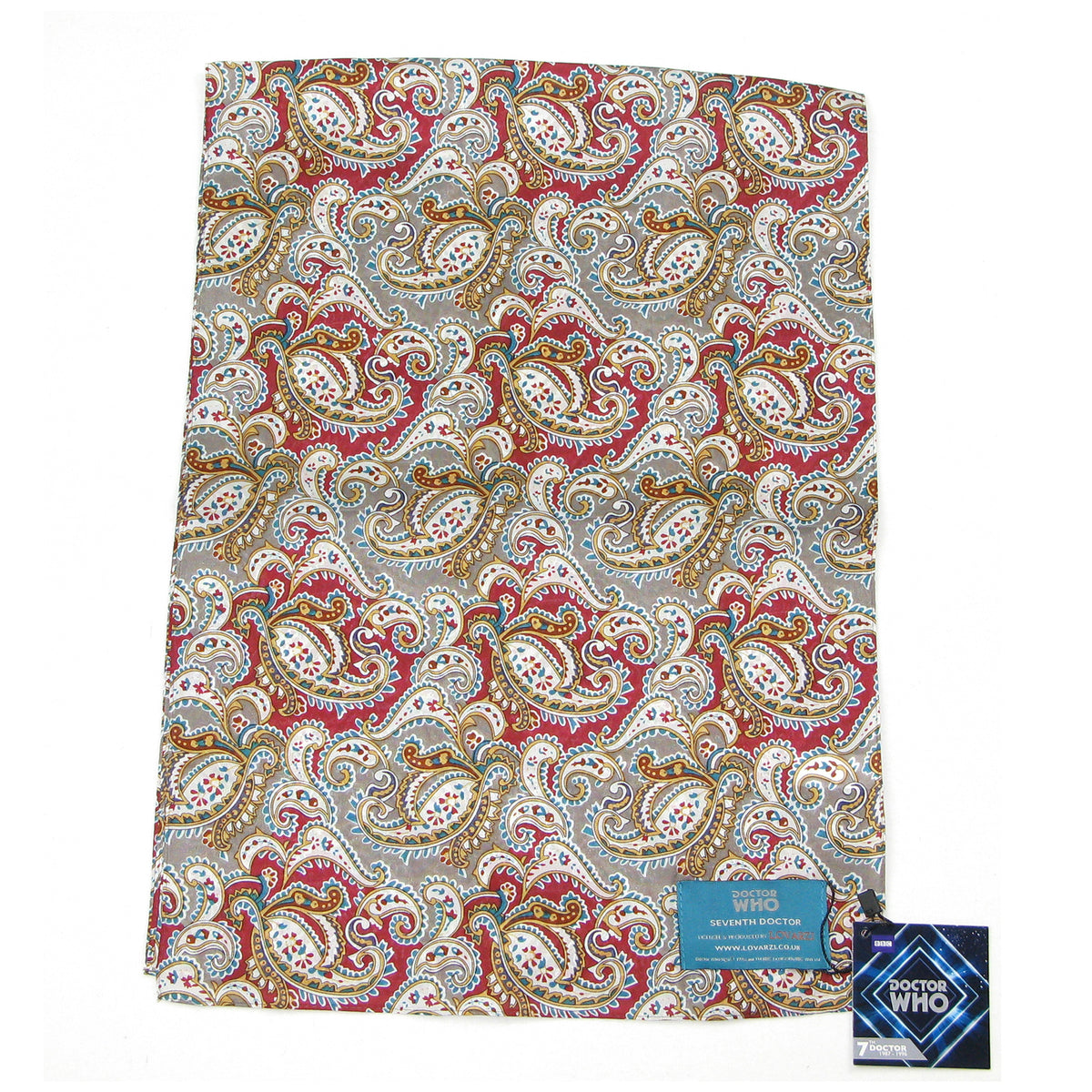 7th Doctor (Sylvester McCoy) Silk Scarf - Official BBC Doctor Who 