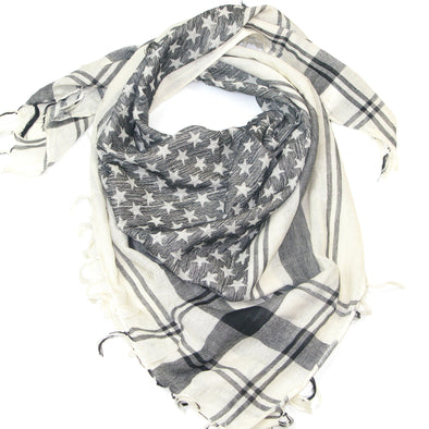 Star Patterned Cotton Square Scarf